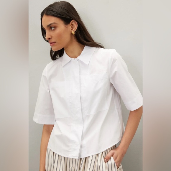 Adam Lippes Trapeze Shirt - Picture 1 of 9